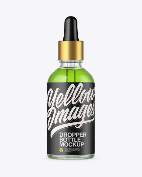 Clear Glass Dropper Bottle Mockup - Oil dropper bottle mockup