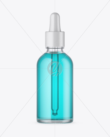 Clear Glass Dropper Bottle Mockup