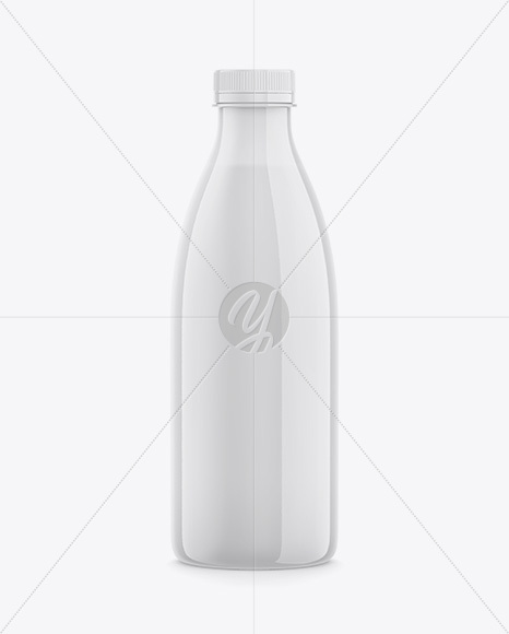 Plastic Glossy Drink Bottle Mockup