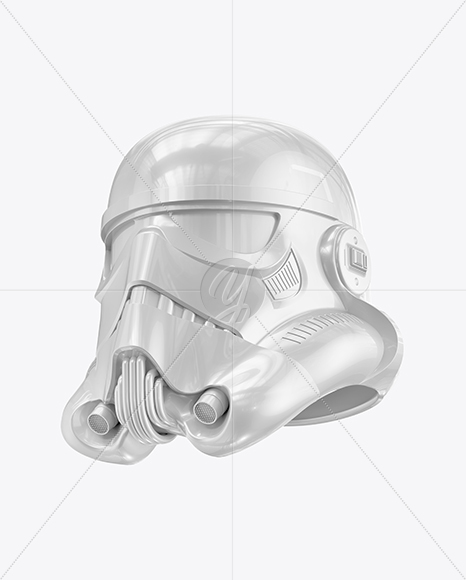 Glossy Stormtrooper Helmet Mockup