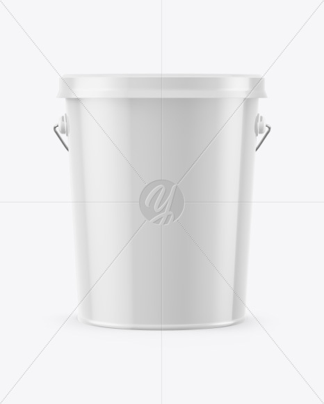 Glossy Plastic Bucket Mockup