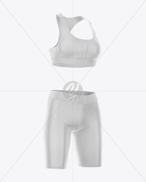 Women's Fitness Kit Mockup - Half Side View