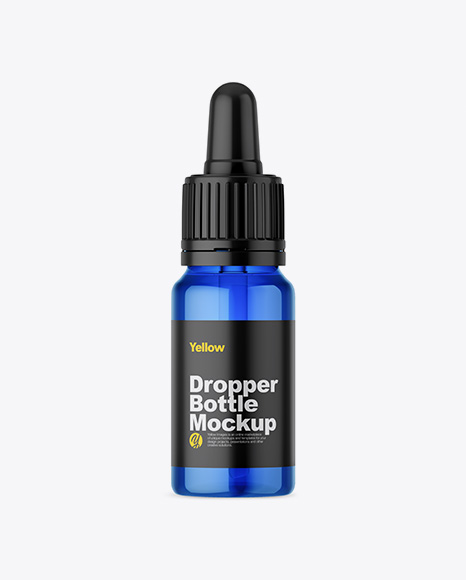 Blue Glass Dropper Bottle Mockup - Blue+Glass+Dropper+Bottle+