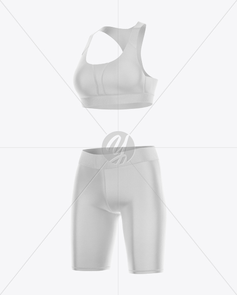 Women's Fitness Kit Mockup - Half Side View