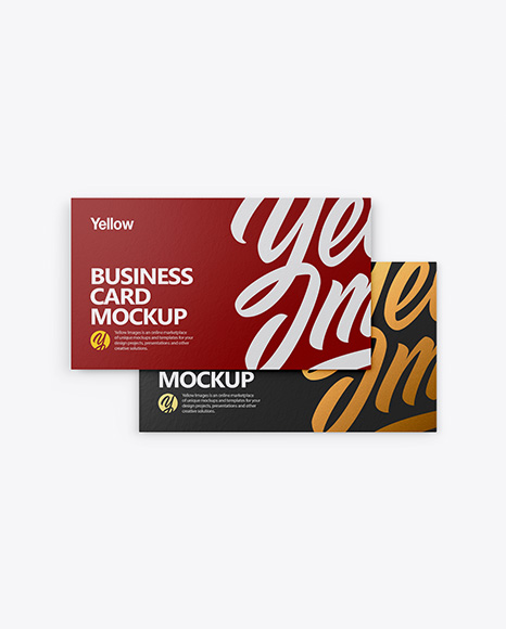 Paper Business Cards Mockup