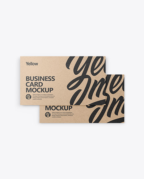 Kraft Business Cards Mockup - Stack of brochures mockup