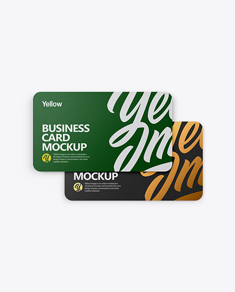 Textured Business Cards Mockup - Stack of brochures mockup