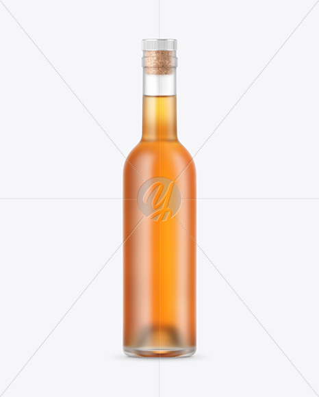 Frosted Glass Whisky Bottle Mockup