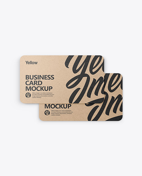 Kraft Textured Business Cards Mockup