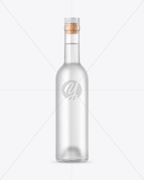 Frosted Glass Vodka Bottle Mockup