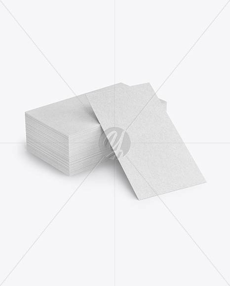 Stack of Kraft Business Cards Mockup