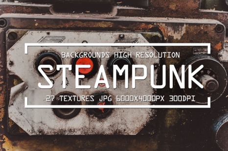 Grunge dark retro vintage stempunk textures - Dark metal