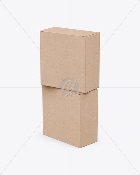 Two Kraft Boxes Mockup