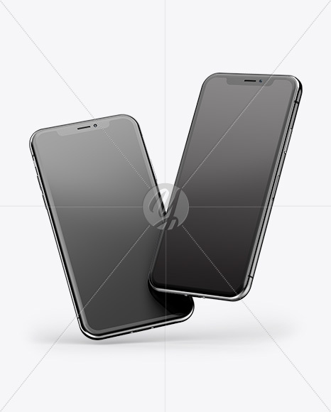 Two Apple iPhones X Mockup