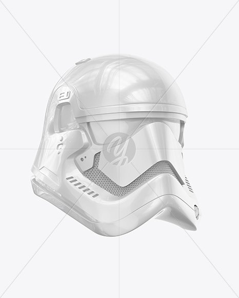 Glossy Stormtrooper Helmet Mockup