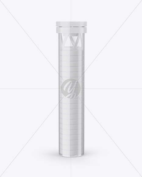 Clear Tube With Tablets Mockup