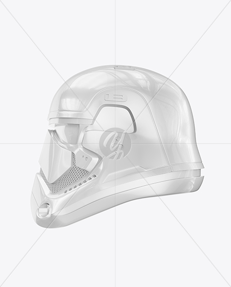 Glossy Stormtrooper Helmet Mockup