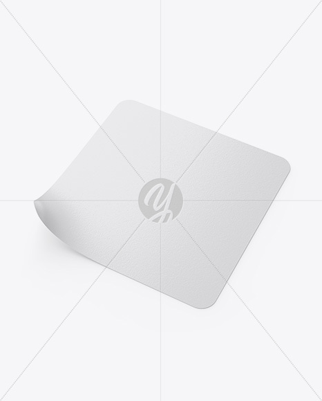 Textured Square Sticker Mockup