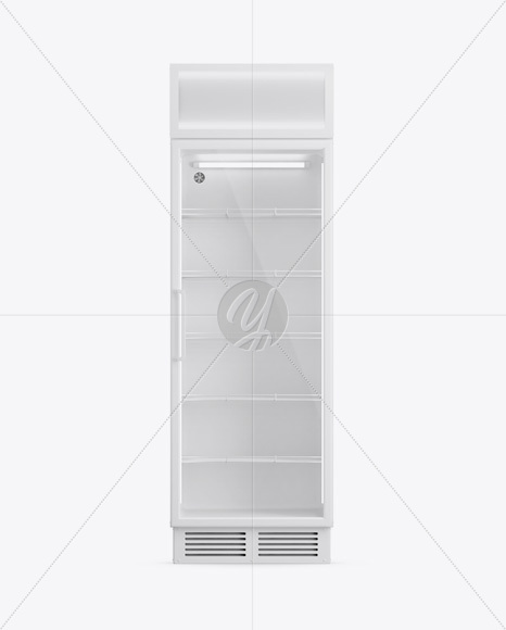 Glass Door Fridge Mockup