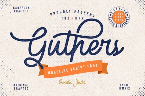 Guthers - Monoline Script Font - Font quotes