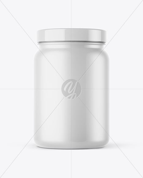 Plastic Protein Jar Mockup