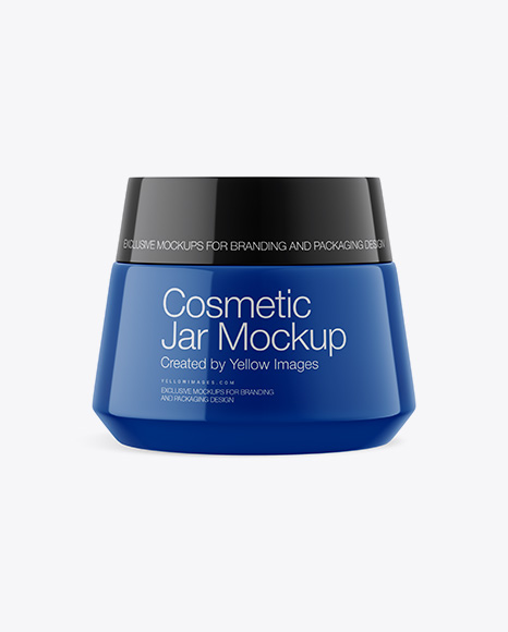 Glossy Cosmetic Jar Mockup