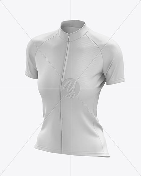 Women’s Classic Cycling Jersey mockup (Half Side View)