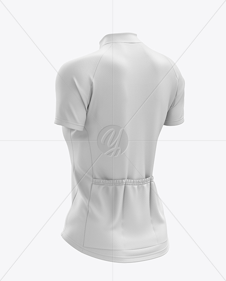 Women’s Classic Cycling Jersey mockup (Back Half Side View)