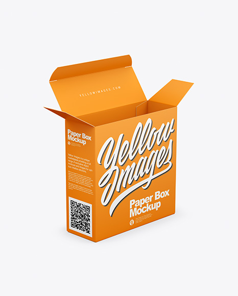 Opened Paper Box Mockup