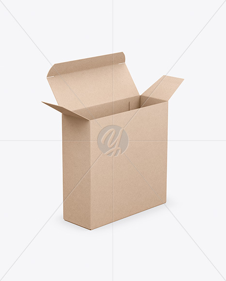 Opened Kraft Box Mockup