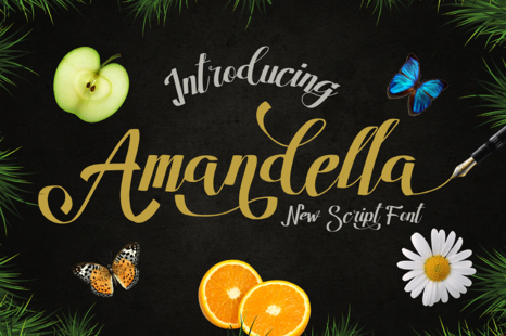 Amandella Script - Handmade font