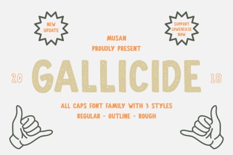 Gallicide With Extras - Handmade font