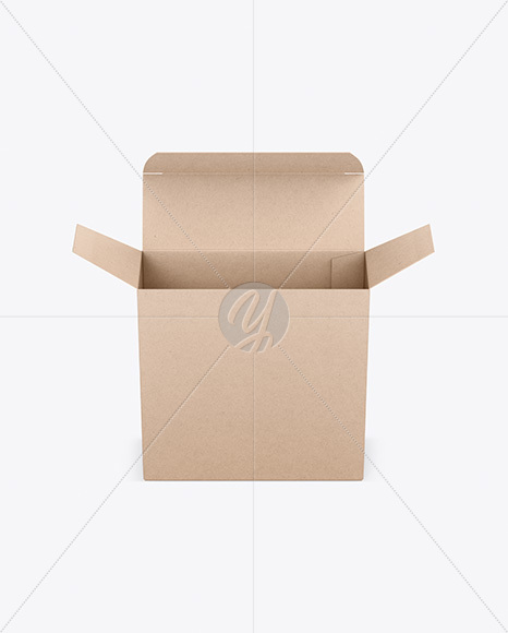 Opened Kraft Box Mockup Opened Kraft Box Mockup