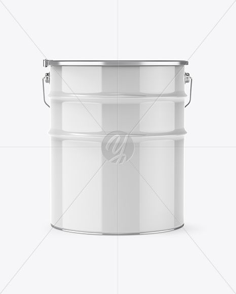 16L Glossy Paint Bucket Mockup