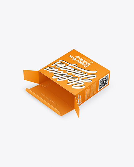 Opened Paper Box Mockup