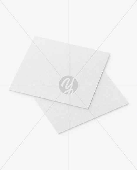 Two Kraft Business Cards Mockup