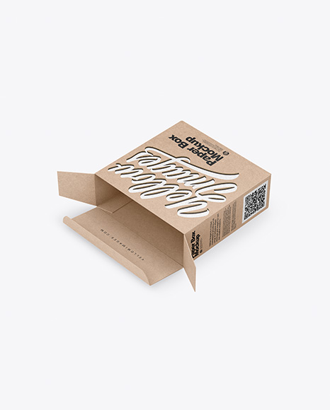 Opened Kraft Box Mockup