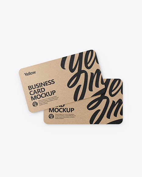 Kraft Business Cards Mockup