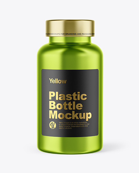 Metallic Bottle Mockup - Capsule mockup