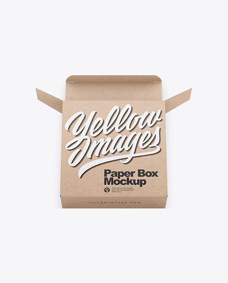 Opened Kraft Box Mockup