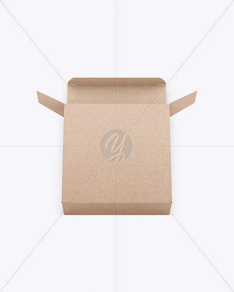 Opened Kraft Box Mockup