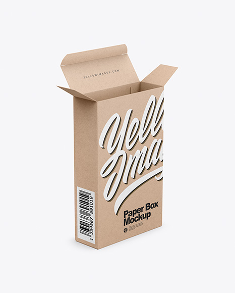 Opened Kraft Box Mockup