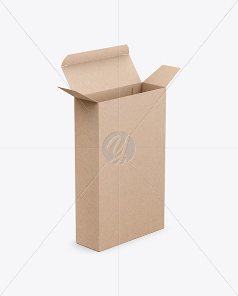 Opened Kraft Box Mockup