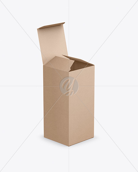 Opened Kraft Box Mockup