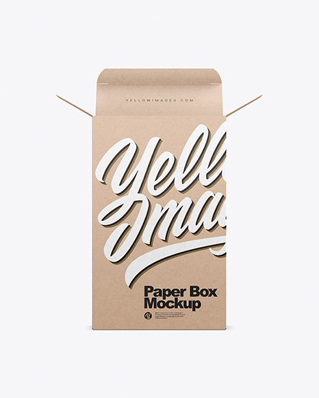 Opened Kraft Box Mockup - Opened+Kraft+Box+Mockup+Side+View+Studio+Mockups