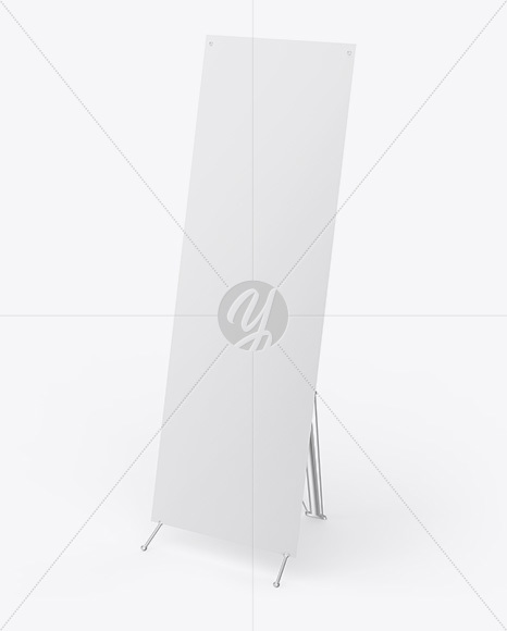 Metallic X Banner Mockup