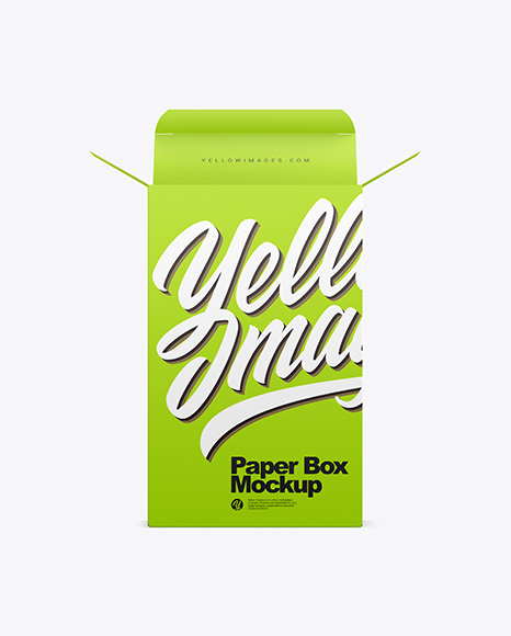 Opened Paper Box Mockup