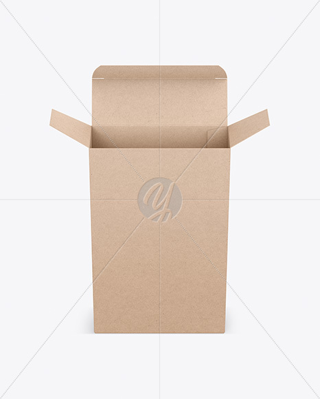 Opened Kraft Box Mockup