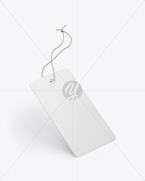 Paper Label With Rope Mockup