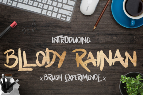 Bllody Rainan - Handmade font